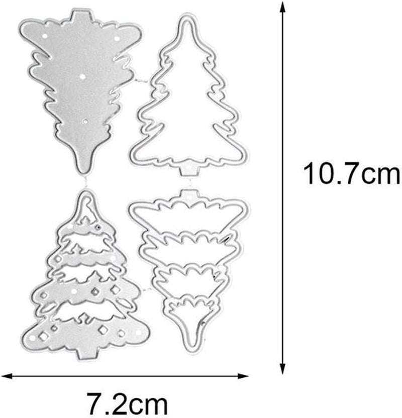 hinana 4pcs/Set Christmas Tree Metal Die Cuts,Merry Christmas Tree Cutting Dies Cut Stencils for DIY Scrapbooking Photo Decorative Embossing Paper Dies for Scrapbooking Card Making - Image 5